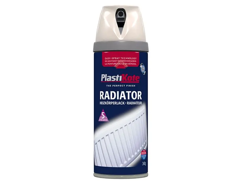 PlastiKote Twist & Spray Radiator Paint - Magnolia, 400ml