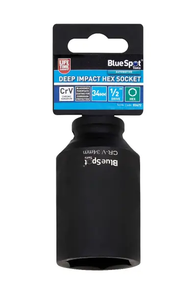Blue Spot Tools - Soket Hex Impak Dalam 34mm Pemacu 1/2'