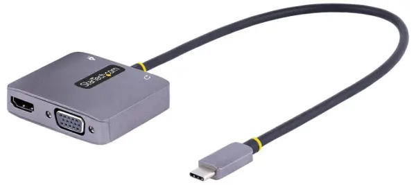 STARTECH Adaptateur USB-C vers HDMI/VGA 4K avec Audio et Charge Puissance