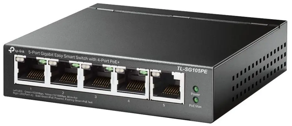 TP-LINK 5-Port Gigabit Smart Switch with PoE+