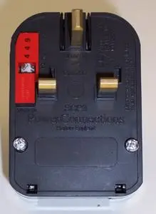 POWERCONNECTIONS Schuko to UK Plug Adapter, 5A, Black, Grounded