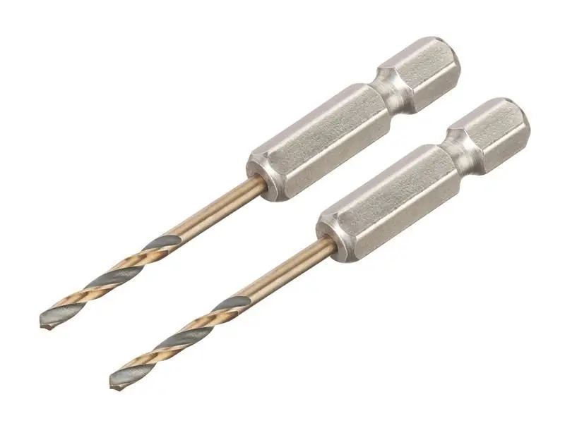 Dewalt ブラック＆ゴールド HSS-G ヘックスドリルビット (2本セット) 2.5mm