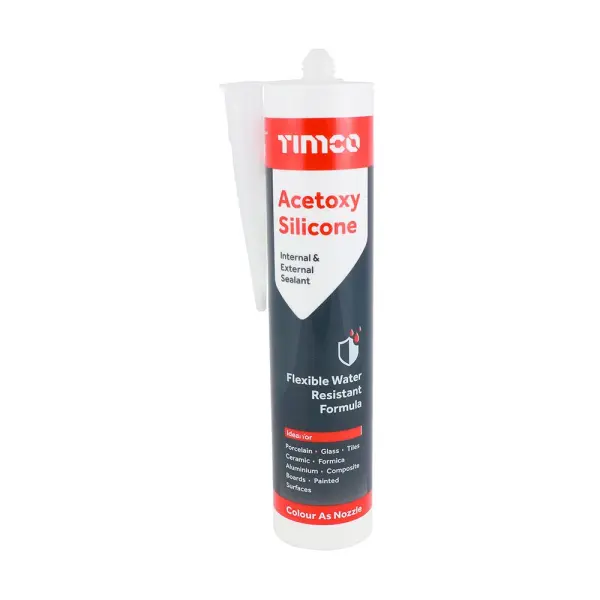 Timco Acetoxy Silicone Sealant Clear 300ml