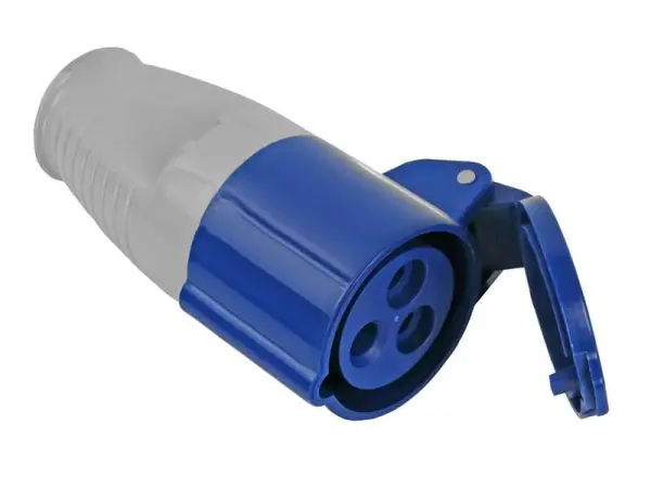 Faithfull Power Plus - Prise 16A bleue avec rabat étanche