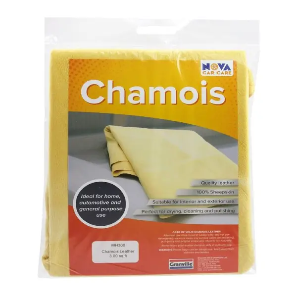 Nova Chamois Leather Skin 3 sq ft Polybag