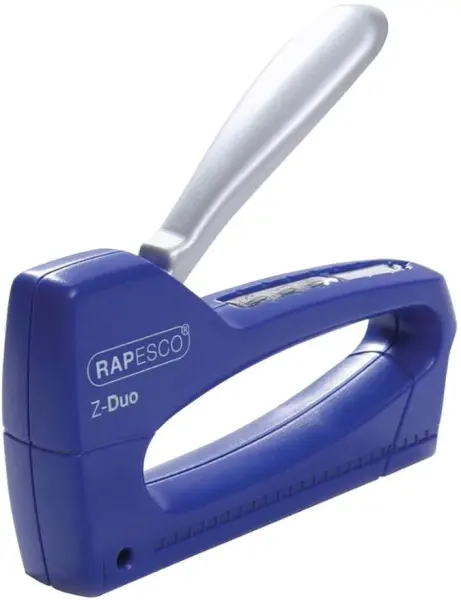 RAPESCO Z-Duo ABS Staple Gun, Blue, with 300 Staples