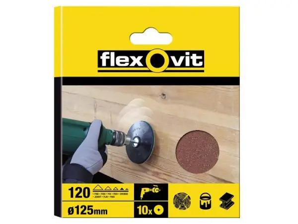 Flexovit 125mm hrubé kotouče z oxidu hlinitého (balení 10 ks)