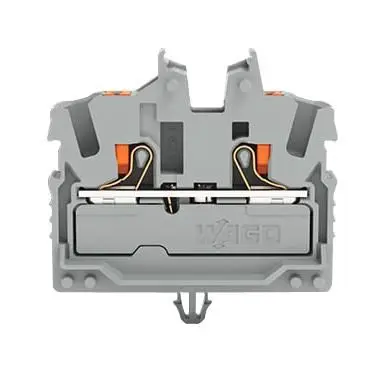 WAGO 2 Conductor Miniature Through Terminal Block, Push In Cage Clamp, 22 AWG- 