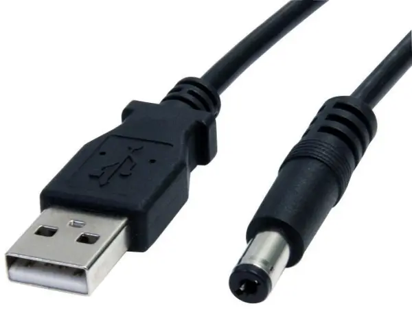 StarTech כבל חשמל USB 2.0 לחיבור DC 5.5 מ״מ (5V, מטר אחד)