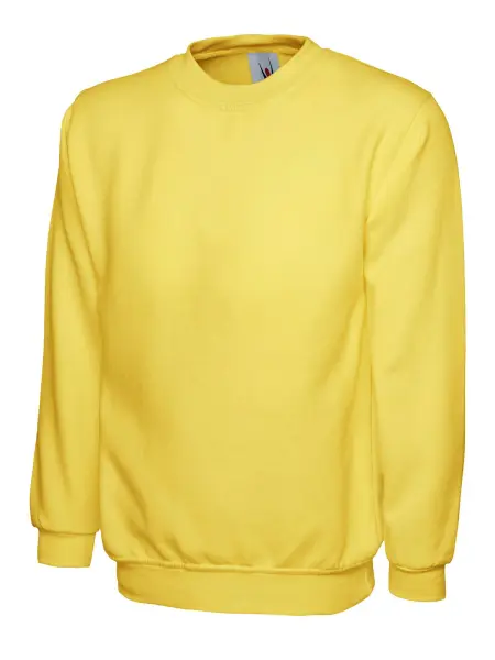 Uneek - Kinder-Sweatshirt/Pullover - 50% Polyester, 50% Baumwolle - Gelb - Grö 
