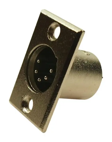 CLIFF FC6175 5-Pole XLR Panel Mount Plug, Metal
