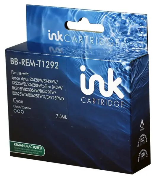 Raraion Remanufactured Cyan Ink Cartridge - Replaces Epson T1292