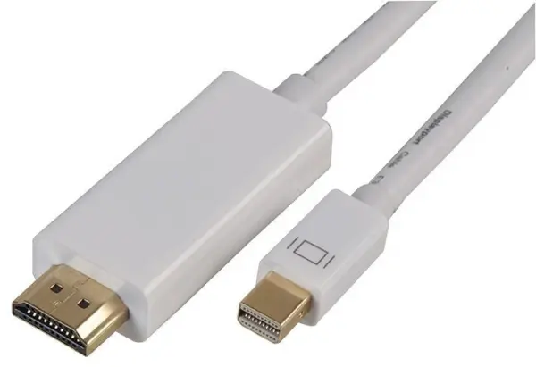 PRO SIGNAL Mini DisplayPort to HDMI Cable, 1m, White