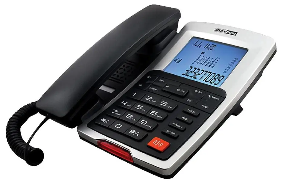 MAXCOM KXT709 Vaste Bureau Telefoon, Zwart