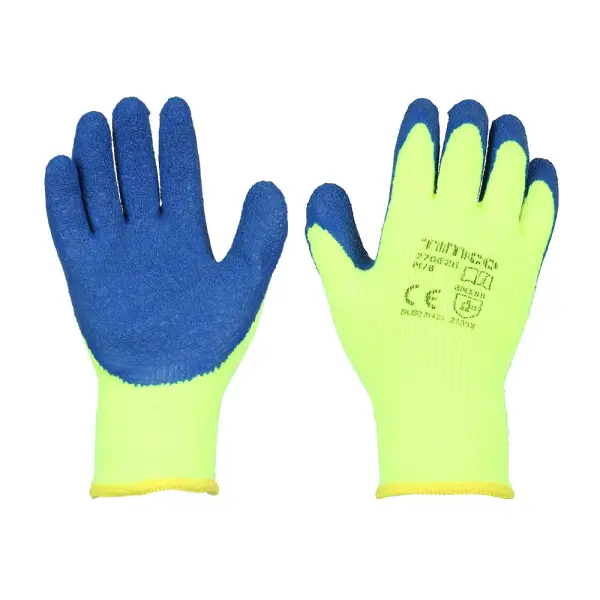Timco - Gants de travail chauds à revêtement latex crinkle, Taille 8 (M)