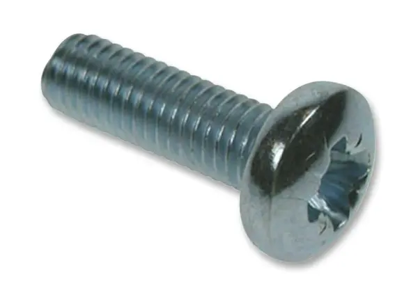 M2.5 x 16mm Steel ZP Pan Head Pozidriv Machine Screws, 100 Pack