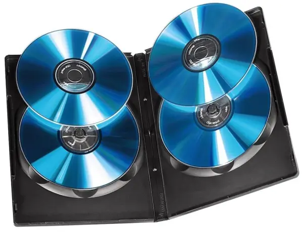 HAMA Caixas de DVD Quad Box, Pretas, Pack de 5