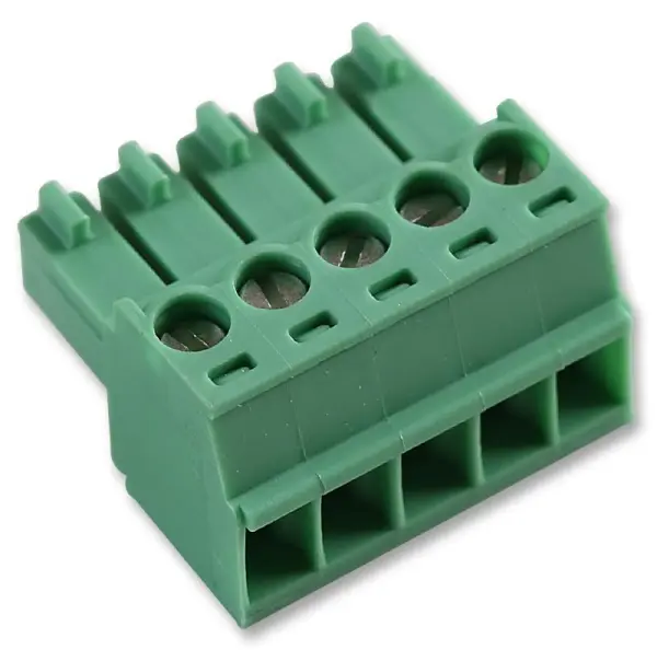 PHOENIX CONTACT Conector de 3,5 mm, 5 vías, verde, terminal de tornillo