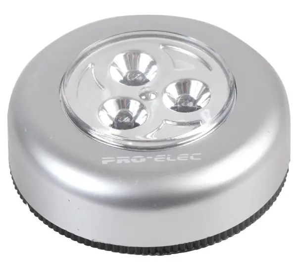 PRO ELEC - 3 LED Drucklicht, batteriebetrieben