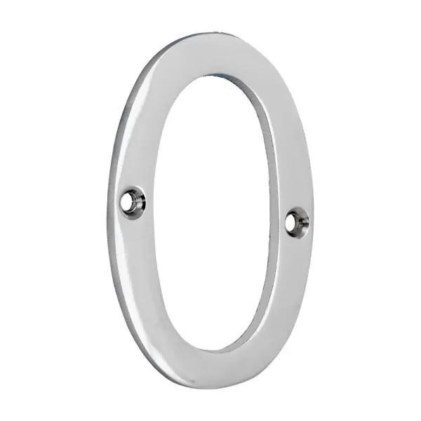 Timco Cyfra do drzwi z mosiądzu, chromowane 81 mm