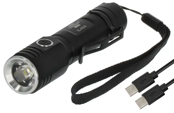 Brennenstuhl LED Rechargeable Torch, 6000K, 400lm, Black