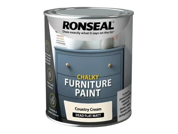 Ronseal Μελάνι Επιπλών Chalky - Country Cream, 750ml