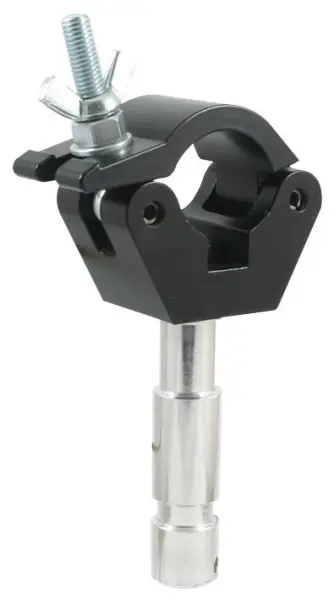 DOUGHTY Abrazadera Big Ben con Espiga de 28mm, Aluminio, Negro