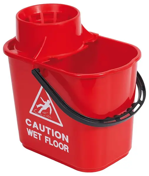 Robert Scott 15L Recycled Professional Mop Bucket & Wringer - Red