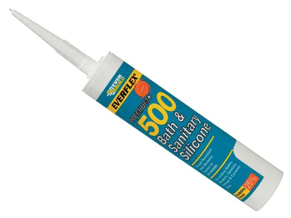 Everbuild Sika 500 Bath & Sanitary Silicone Sealant, Manhattan Grey, 290ml