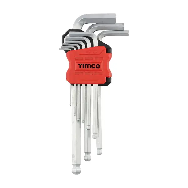 Timco 9-Piece Long Arm Ball End Hex Key Set