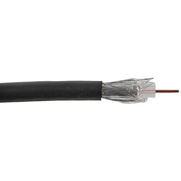 PRO POWER G6U 75 Ohm Satellite Cable PVC Black 100m Reel