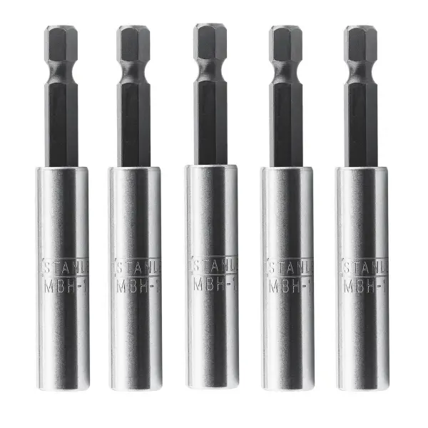 Stanley Magnetische Bit Houder Set, 1/4 inch x 75mm (5 stuks)