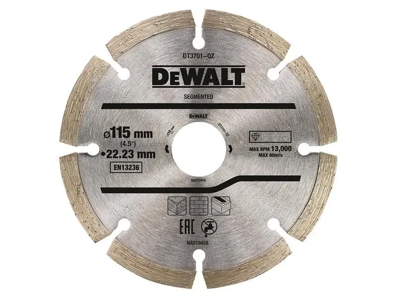 DEWALT DT3701 דיסק יהלום לחתיכה מהירה 115x22.23 מ״מ