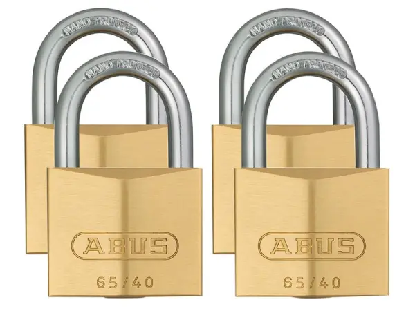 ABUS Sada 4 visacích zámků řady 65 mosaz, 40mm