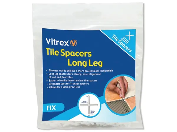 Vitrex 4mm Long Leg Spacer for Professional Tiling (Pack of 250)