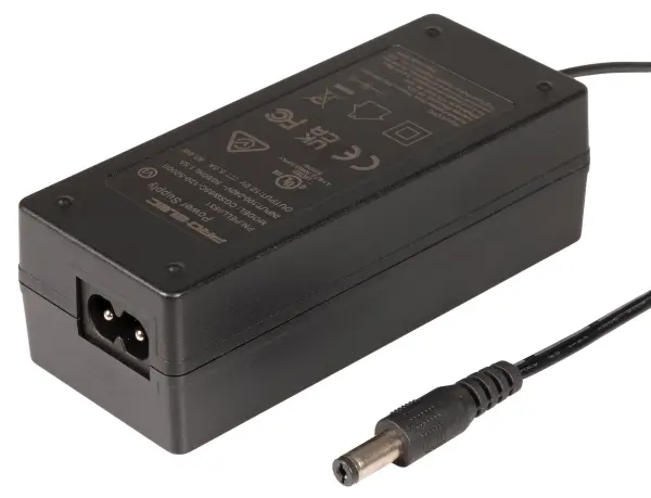 PRO ELEC Desktop Power Supply 12V 5A 60W IEC C8 DC Plug - 2.1mm