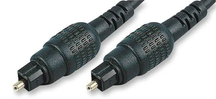 PRO SIGNAL - TOSLink optisches Audiokabel mit 4mm Kabel, 2m schwarz