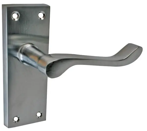 VIBE Satin Chrome Victorian Scroll Door Handles Pair
