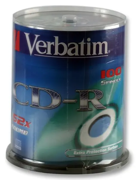 VERBATIM - CD-R vierges 52x, 100 disques en Spindle