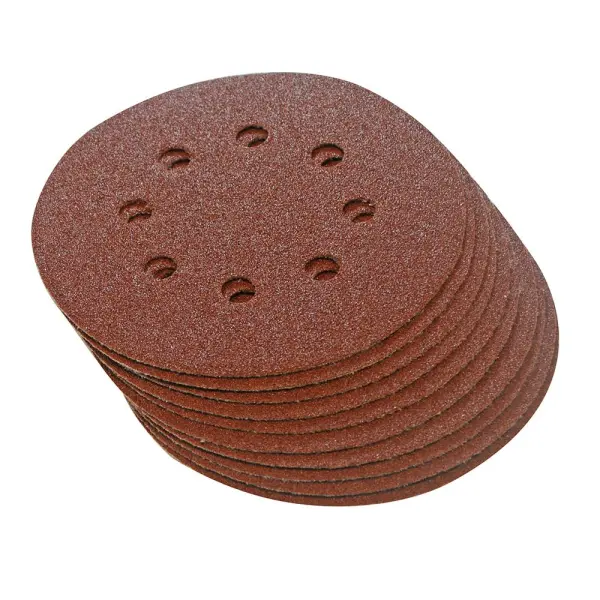 Silverline 125mm Hook & Loop Sanding Discs 60 Grit, 10pk