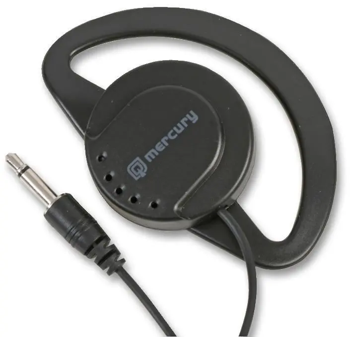 HiLo EAGLE Mono Clip-on Headphone, Black, 3.5mm Jack