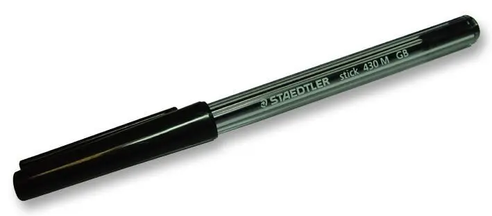 STAEDTLER עט כדורי בינוני, שחור, חבילת 10