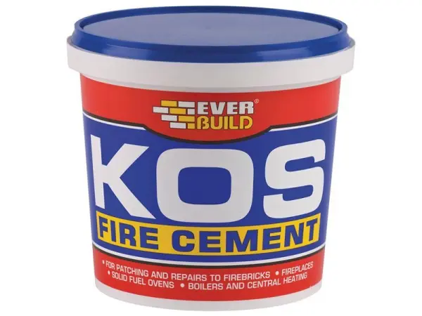 Everbuild Sika KOS Black Fire Cement, 1kg, 1250°C Resistant