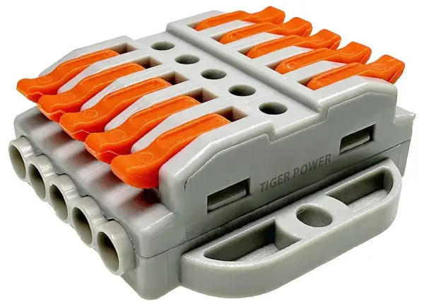 Tiger Power 5 Way Quick Wire Splice Lever Lock Terminal Block 32A 600V