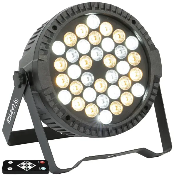 Ibiza Light THINPAR 36W White LED Par Can with IR Control