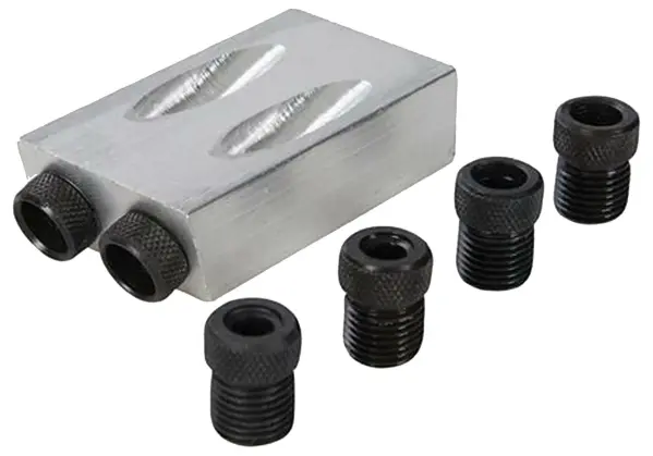 Rolson Tools Aluminium Pocket Hole Jig with 6, 8 & 10mm Drill Bit Guides