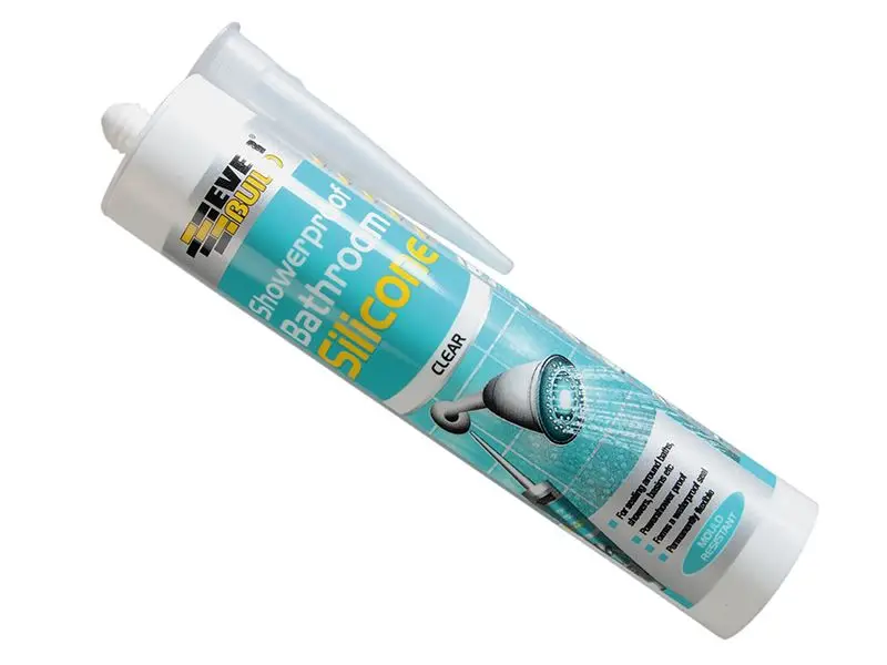 Everbuild Sika Nenasákavý Silikon pro Koupelny, Průsvitný, 280ml