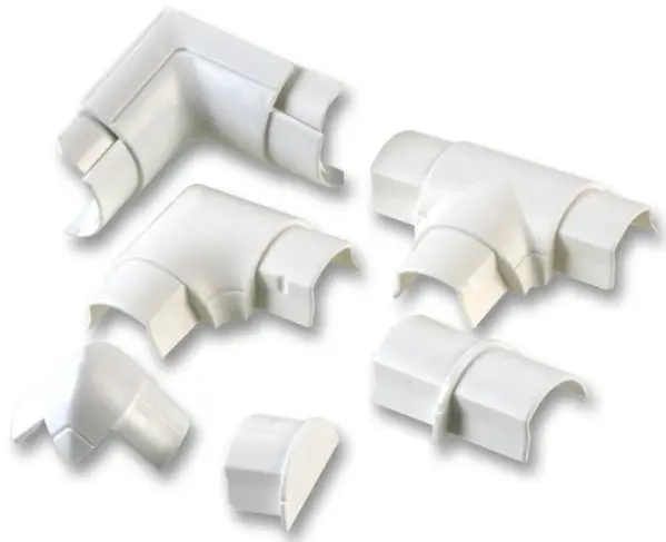D-Line Pro-Power 30x15mm PVC Cable Trunking Accessory Pack, 15 Pieces