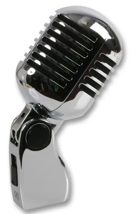 Microphone dynamique vintage PULSE rétro chrome des années 50