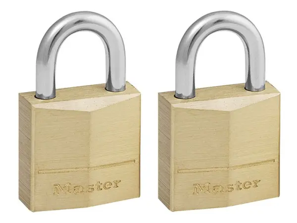 Master Lock 20mm Solid Brass Padlock Keyed Alike x 2
